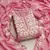 Pink color thread work roman silk straight churidar dress material