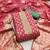 Pink color weaving banarasi jacquard straight churidar dress material