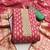 Pink color weaving banarasi jacquard straight churidar dress material