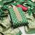 Green color weaving banarasi jacquard straight churidar dress material