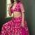 Rani Pink Embroidered Dola Silk Jacquard Designer Long Lehenga Choli
