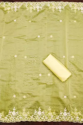 Off white color embroidered heavy modal chanderi straight churidar dress material