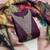 Purple color embroidered roman silk straight churidar dress material