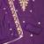 Purple color thread work heavy roman silk straight churidar dress material