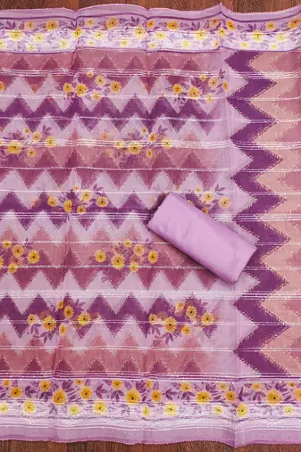Multi color sequence heavy organza straight churidar dress material