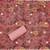 Pink color thread work heavy roman silk straight churidar dress material