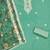 Sea green color thread work heavy roman silk straight churidar dress material