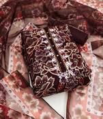 Maroon color sequence heavy organza straight churidar dress material