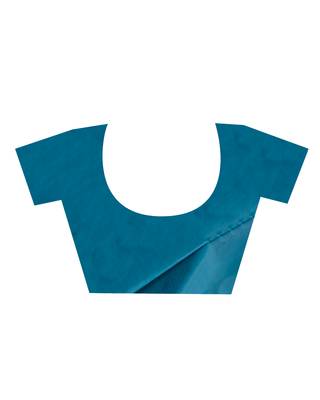 kanjivaram saree in blue color with golden border and booti 5