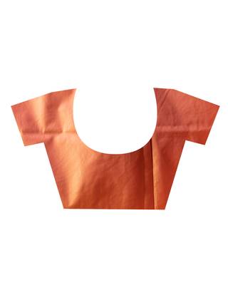 kanjivaram in tangerine orange color with zari floral jaal 5
