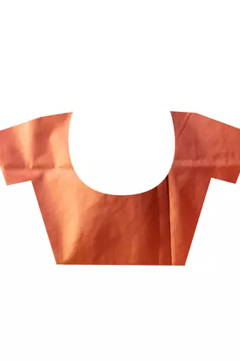 kanjivaram in tangerine orange color with zari floral jaal