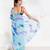 Carol georgette digital printed saree in blue color