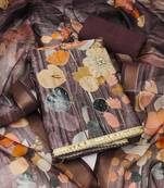 Burgundy color embellished modal cotton jacquard straight churidar dress material