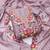 Lavender color thread work roman silk straight churidar dress material