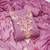 Pink color thread work roman silk straight churidar dress material