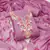 Pink color thread work roman silk straight churidar dress material