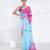 Elle georgette digital printed saree in blue color