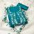 Teal color sequence roman silk straight churidar dress material