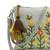 thread bloom pastel green cotton floral embroidered sling bag