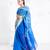 Cosette georgette digital printed  saree in blue color