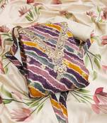 Multi color printed pure modal cotton straight churidar dress material