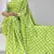 green color polka dots print heavy japan satin saree with unstitched blouse
