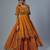 orange embroidered organza lehenga set