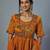 orange embroidered organza lehenga set