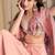 Baby pink digital print indowestern wedding collection free size upto 42