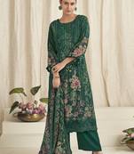 green georgette digital printed dress material