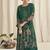 green georgette digital printed dress material