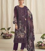 wine georgette digital printed dress material