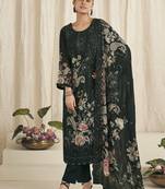 black georgette digital printed dress material