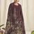 brown georgette digital printed dress material