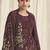 brown georgette digital printed dress material