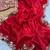 Red color soft rangoli silk beautiful sequence embroidery work lace border saree with blouse piece