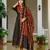 Floral embroidered multicolor round neck  cotton kurta set with trouser & dupatta