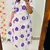 Floral printed white round neck  cotton kurta set with trouser