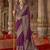 purple banarasi zari woven designer saree