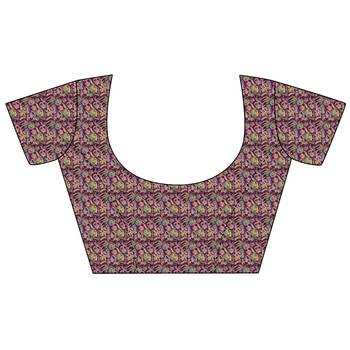 purple banarasi zari woven designer saree 3