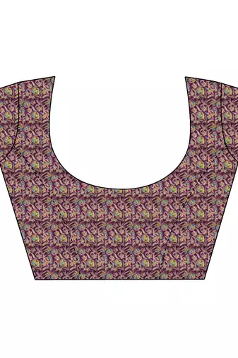 purple banarasi zari woven designer saree