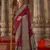 maroon banarasi zari woven designer saree