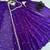 Purple fox georgette anarkali with rembo sequence embroidery work, fully stitched gown style with bottom and dupatta