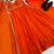 Orange fox georgette anarkali with rembo sequence embroidery work, fully stitched gown style with bottom and dupatta