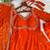 Orange fox georgette anarkali with rembo sequence embroidery work, fully stitched gown style with bottom and dupatta