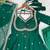 Green fox georgette anarkali with rembo sequence embroidery work, fully stitched gown style with bottom and dupatta