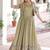 Perrot color vichitra silk embroidered gown with sequins zari work, standard stitch partywear koti set