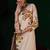 Brown women floral printed thread work pure cotton straight kurta with trousers dupatta