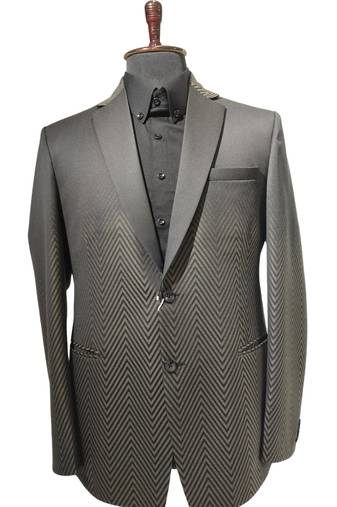Two-tone geometric weave blazer – wedding collection
