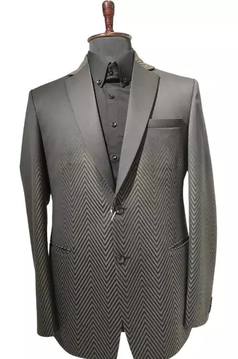 Two-tone geometric weave blazer – wedding collection